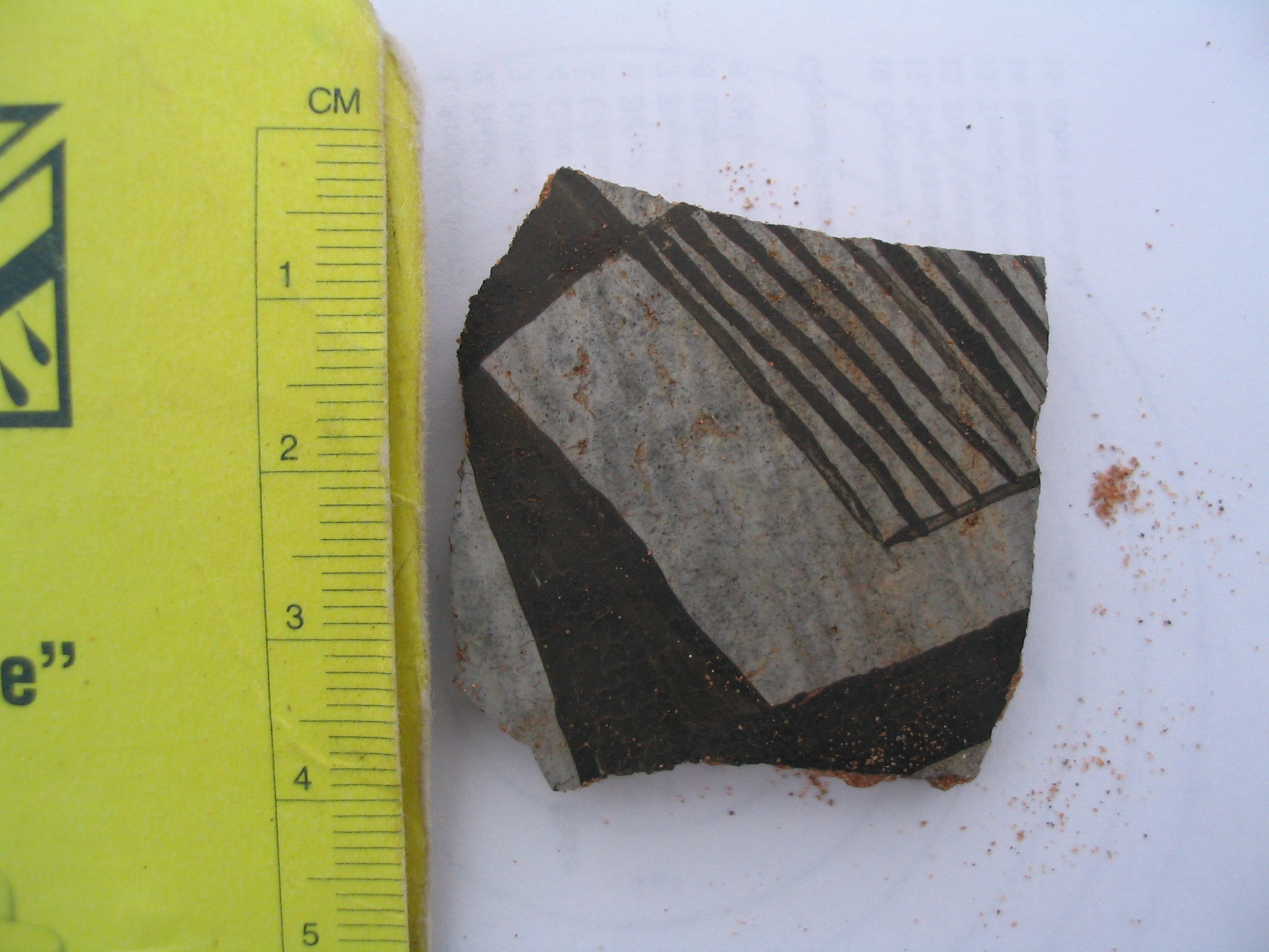 Chupadero Black on White Sherd